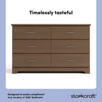 Brookside hazelnut 6 drawer dresser style callout