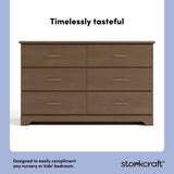 Brookside hazelnut 6 drawer dresser style callout