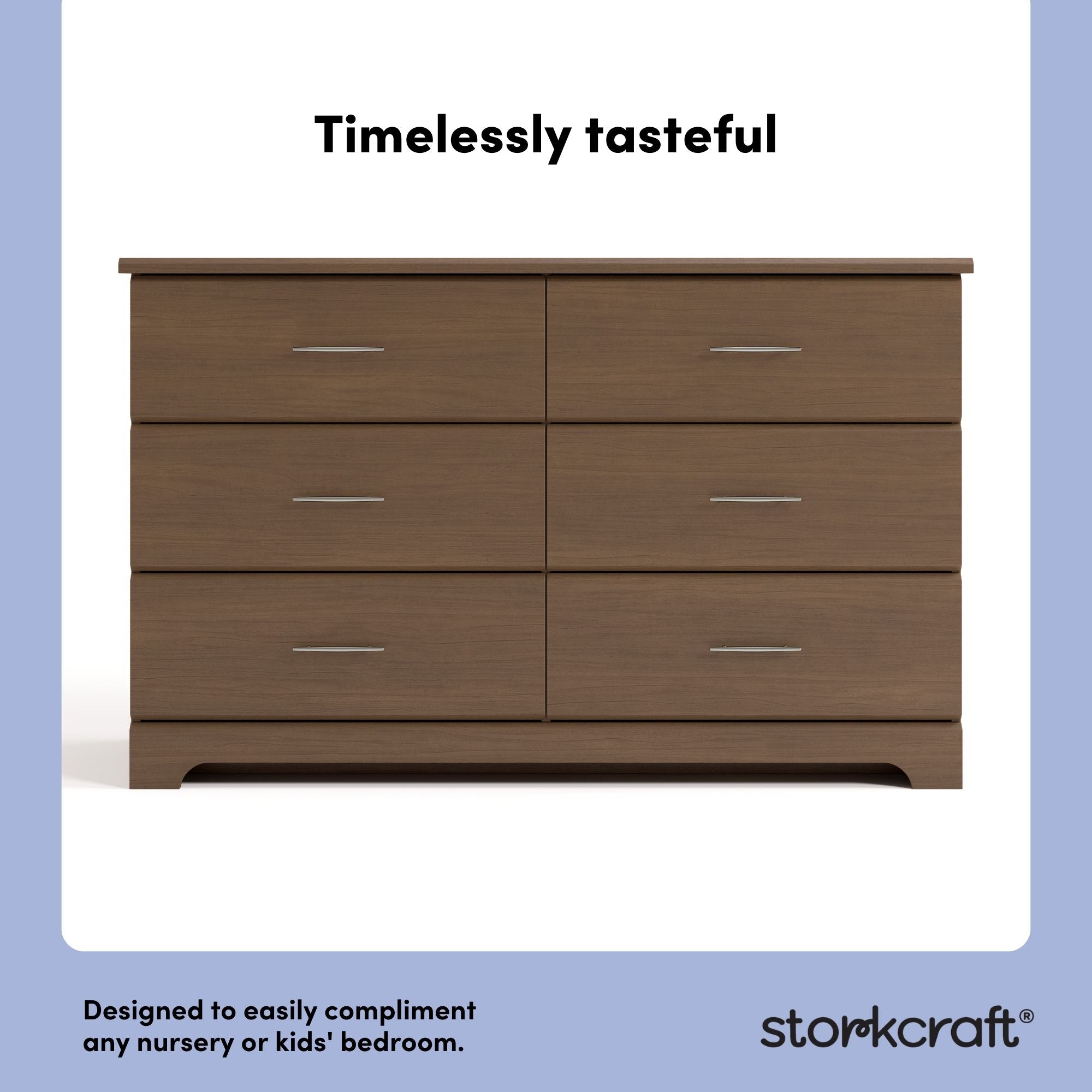 Brookside hazelnut 6 drawer dresser style callout