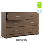 Brookside hazelnut 6 drawer dresser with GGG and PTPA logo on top right