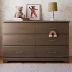 Brookside hazelnut 6 drawer dresser in nursery