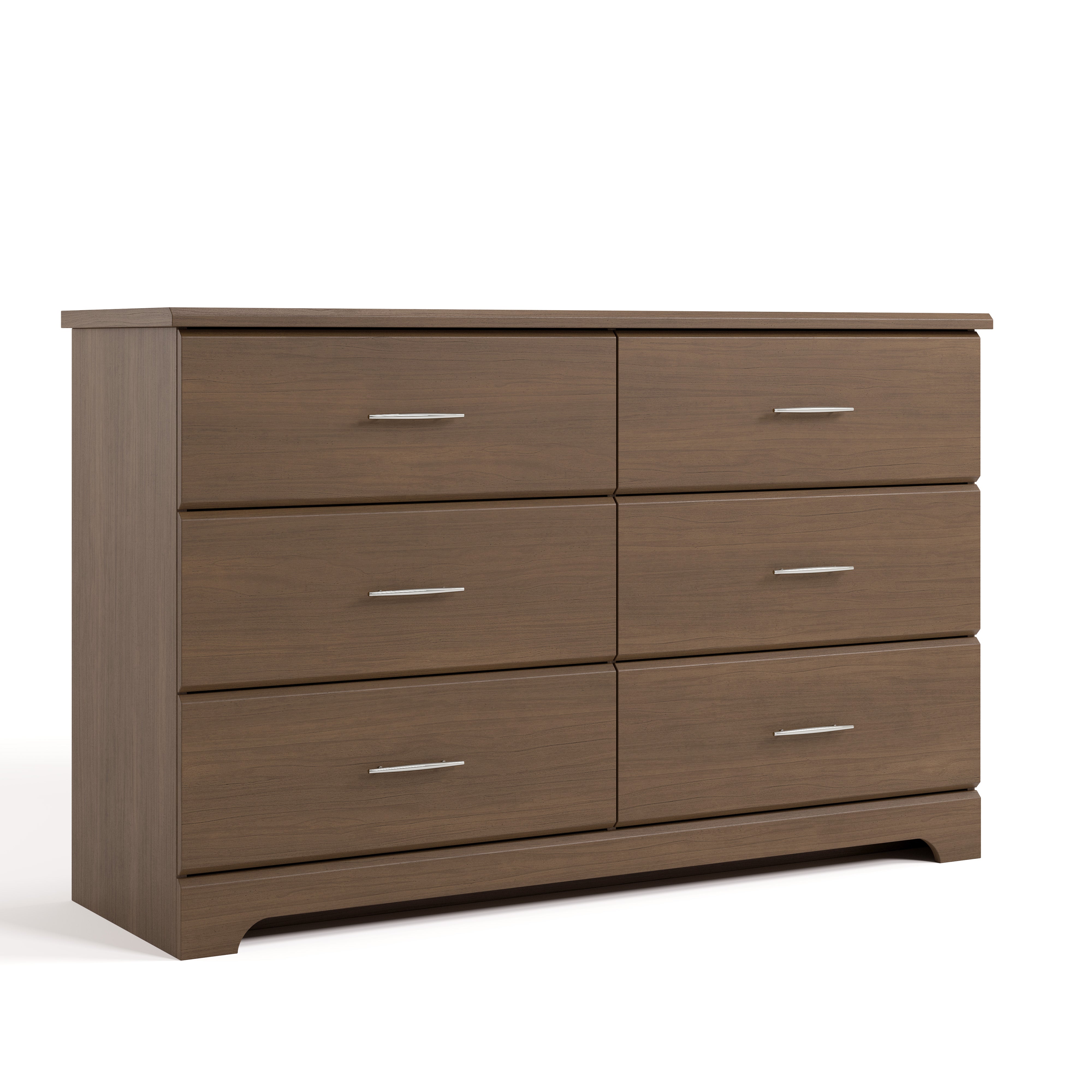 Brookside hazelnut 6 drawer dresser angle view