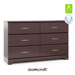 Brookside espresso 6 drawer dresser with GGG and PTPA logo on top right