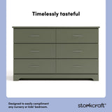 Brookside olive 6 drawer dresser style callout