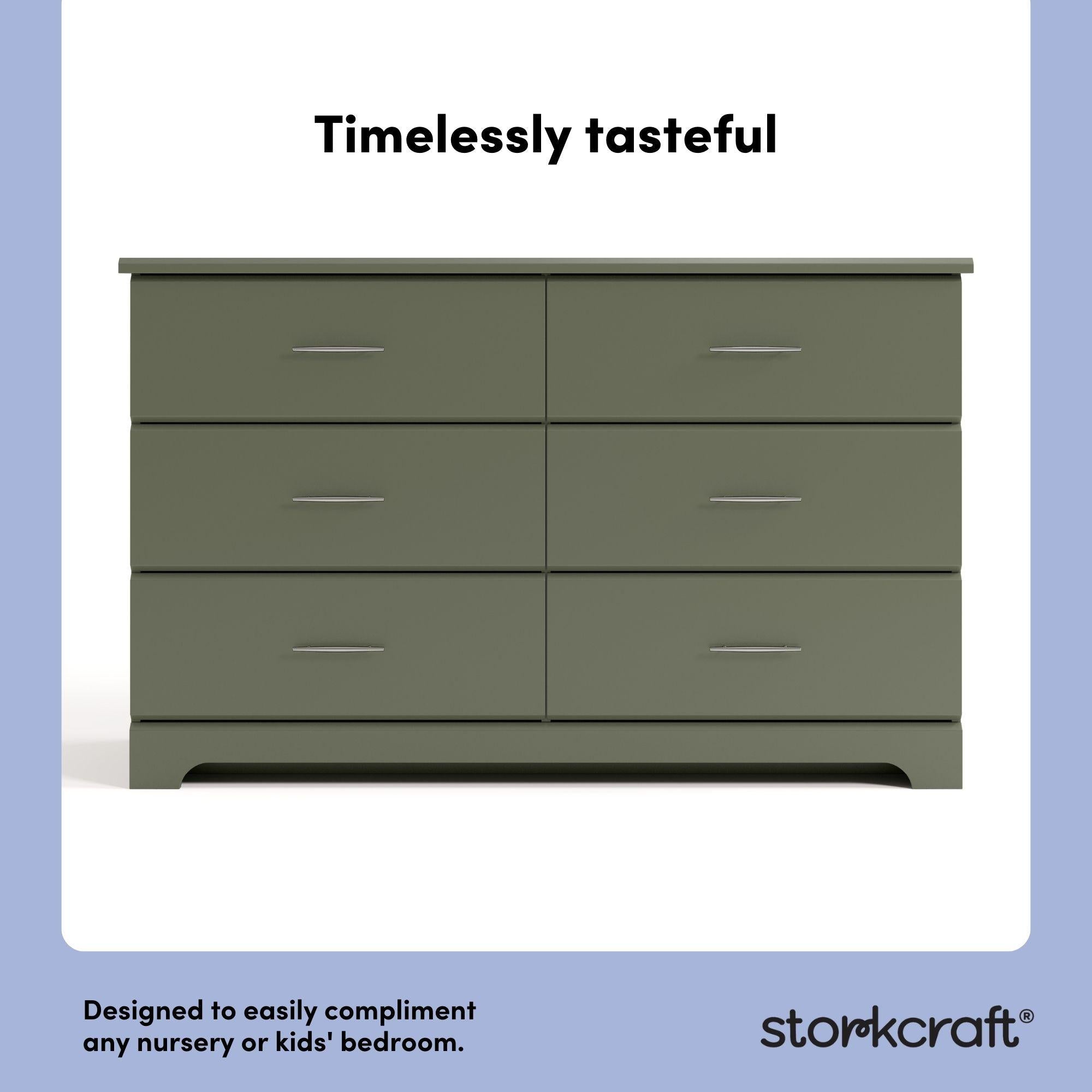 Brookside olive 6 drawer dresser style callout
