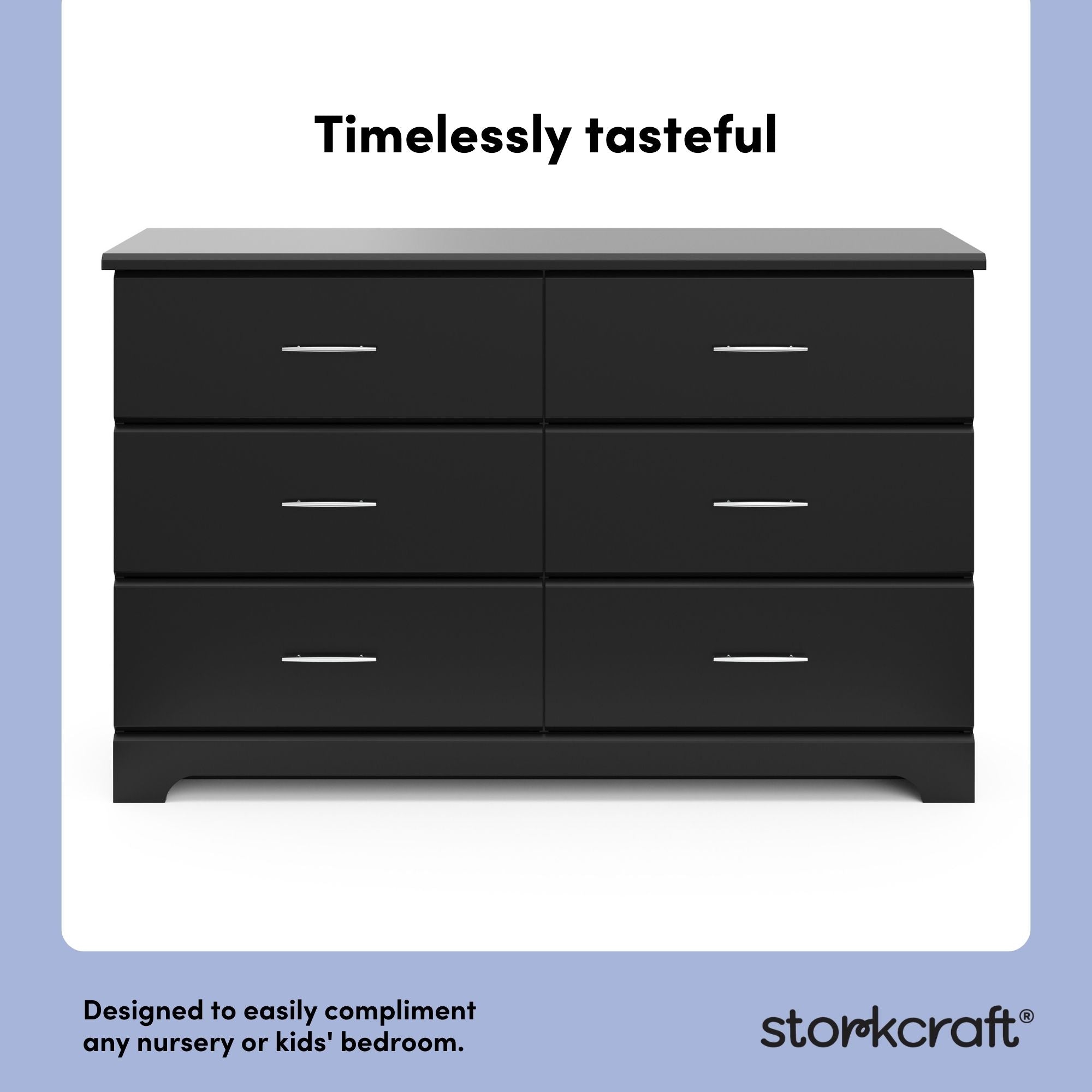 Brookside black 6 drawer dresser style callout