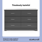Brookside gray 6 drawer dresser style callout