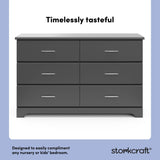 Brookside gray 6 drawer dresser style callout