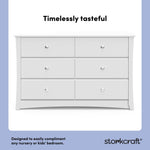 crescent white 6 drawer dresser style callout