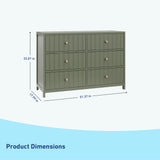 Olive dresser with dimensions
