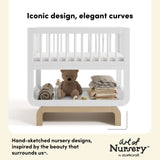 Santorini white with driftwood bassinet style callout