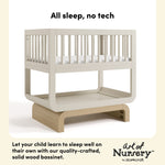 Santorini frosted oat with driftwood bassinet quality crafted callout