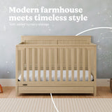 Hadley driftwood crib with drawer in nursery style callout