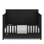 black crib with drawer in toddler bed conversions with 2 toddler safety guardrails