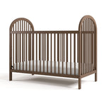 olivia hazelnut crib angle view