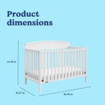 Benton white crib with dimensions