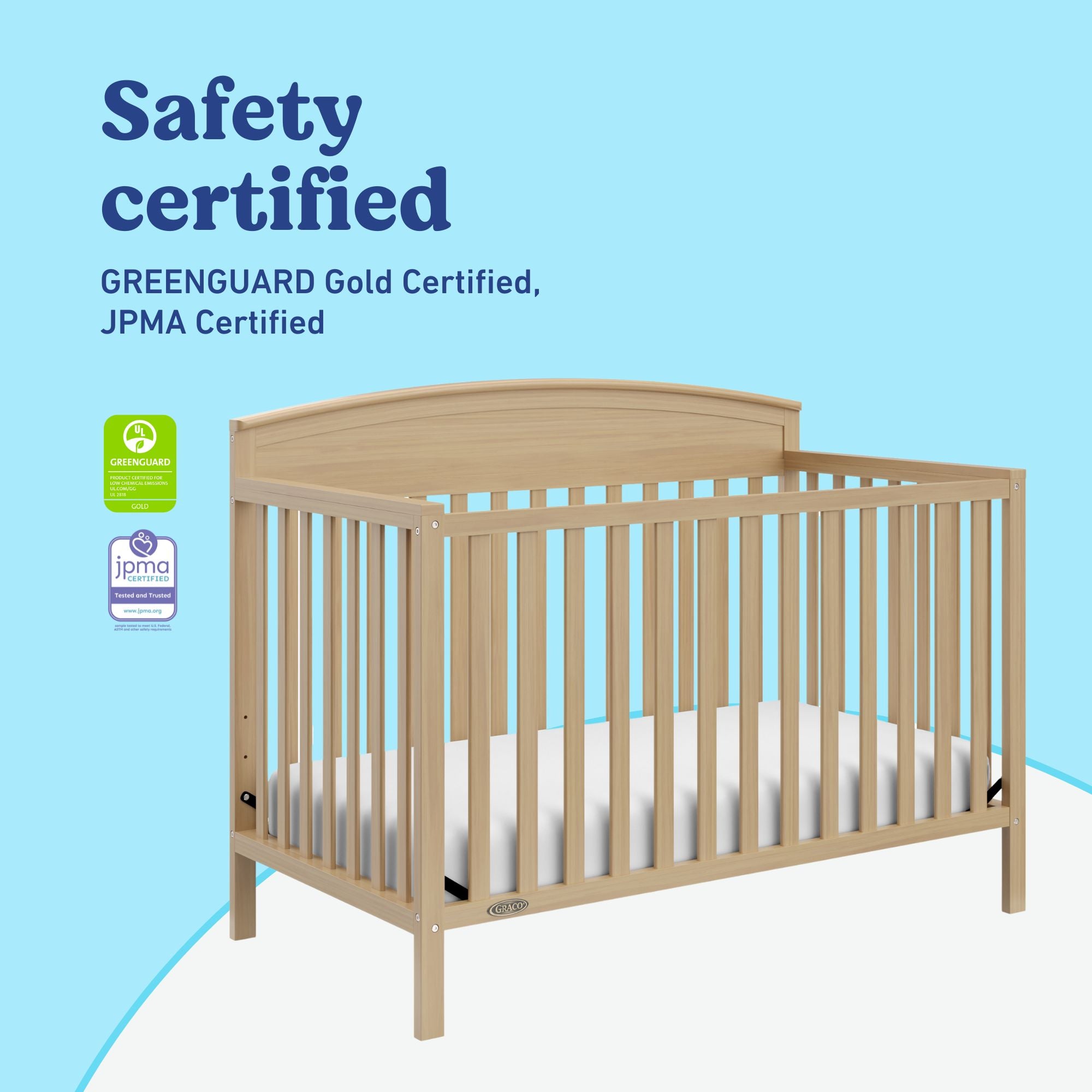 Benton driftwood crib safety certified callout