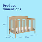 Benton driftwood crib with dimensions