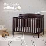 Benton espresso crib in nursery best-selling crib callout