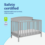 Benton pebble gray crib safety certified callout
