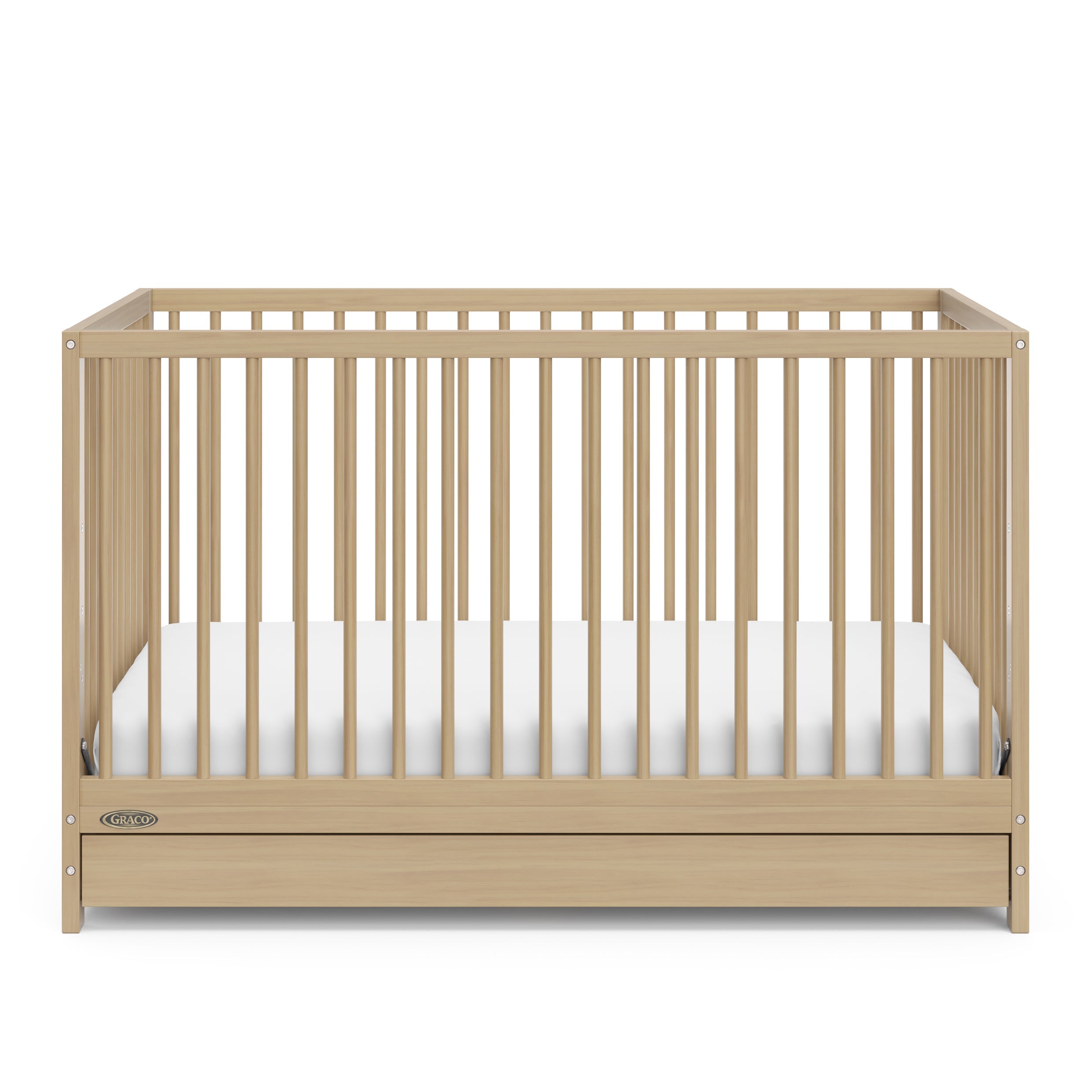 Front view of driftwood crib