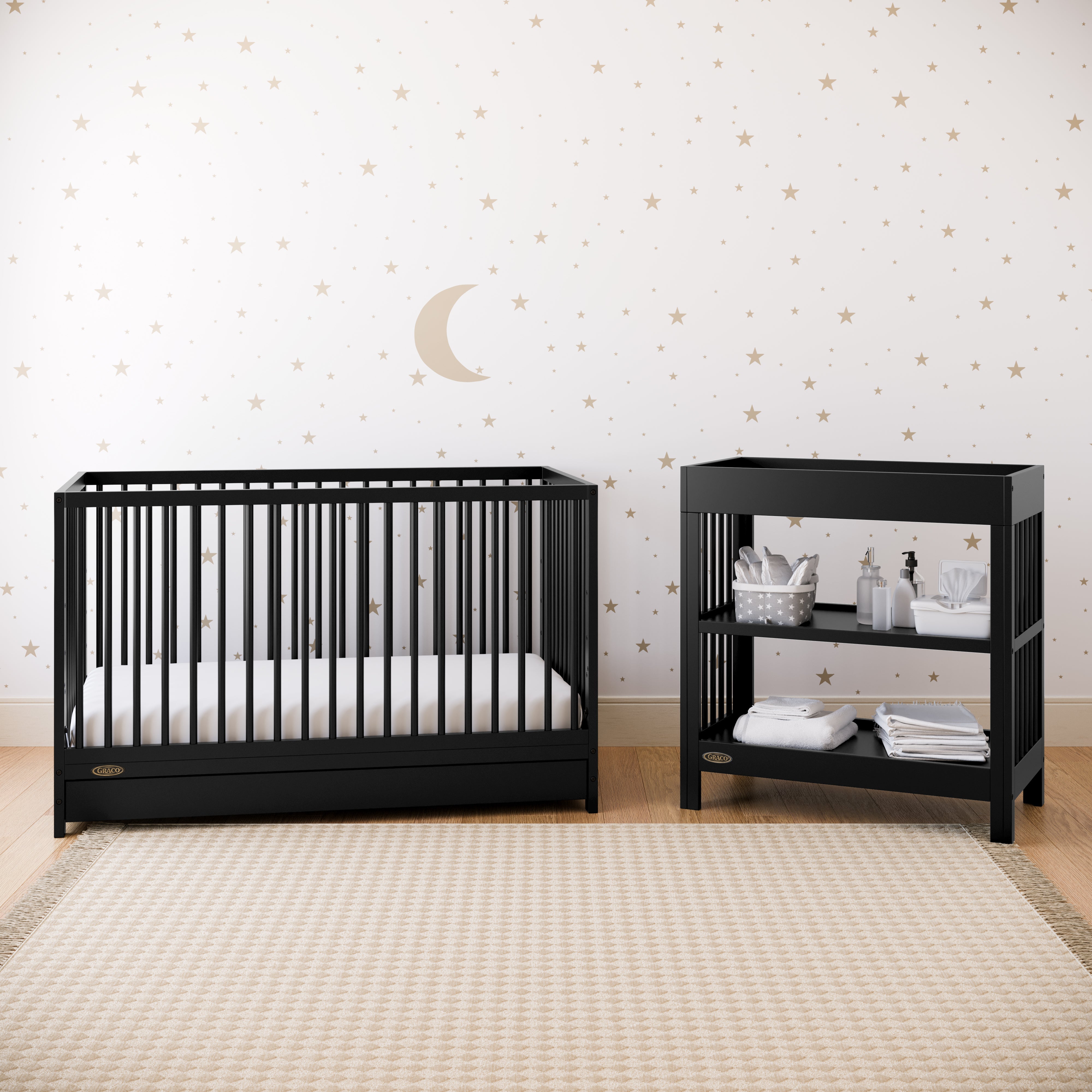Graco® Teddi® 5-in-1 Convertible Crib with Drawer.