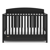 black crib with drawer