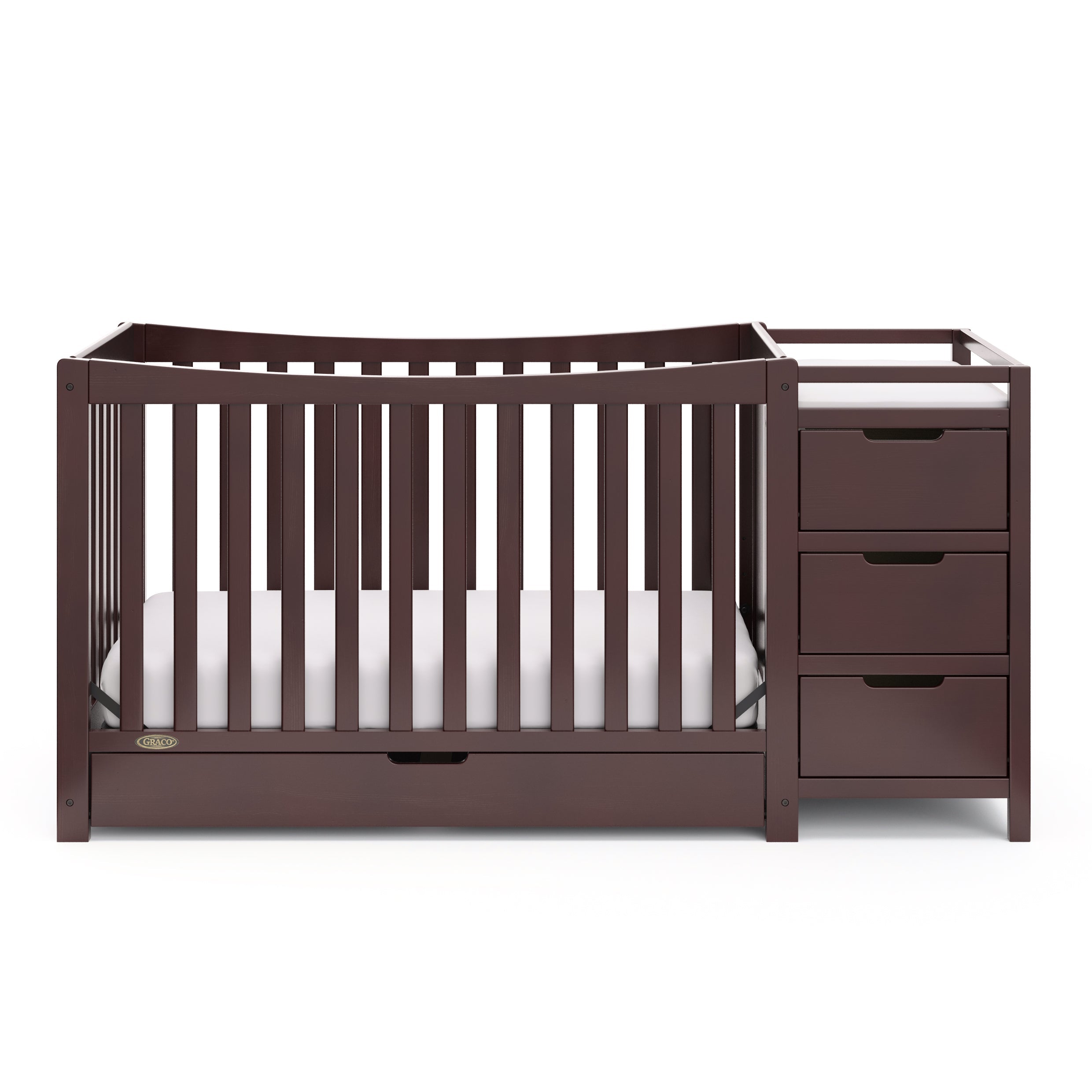 Graco® Remi™ 4-in-1 Convertible Crib and Changer with Drawer.