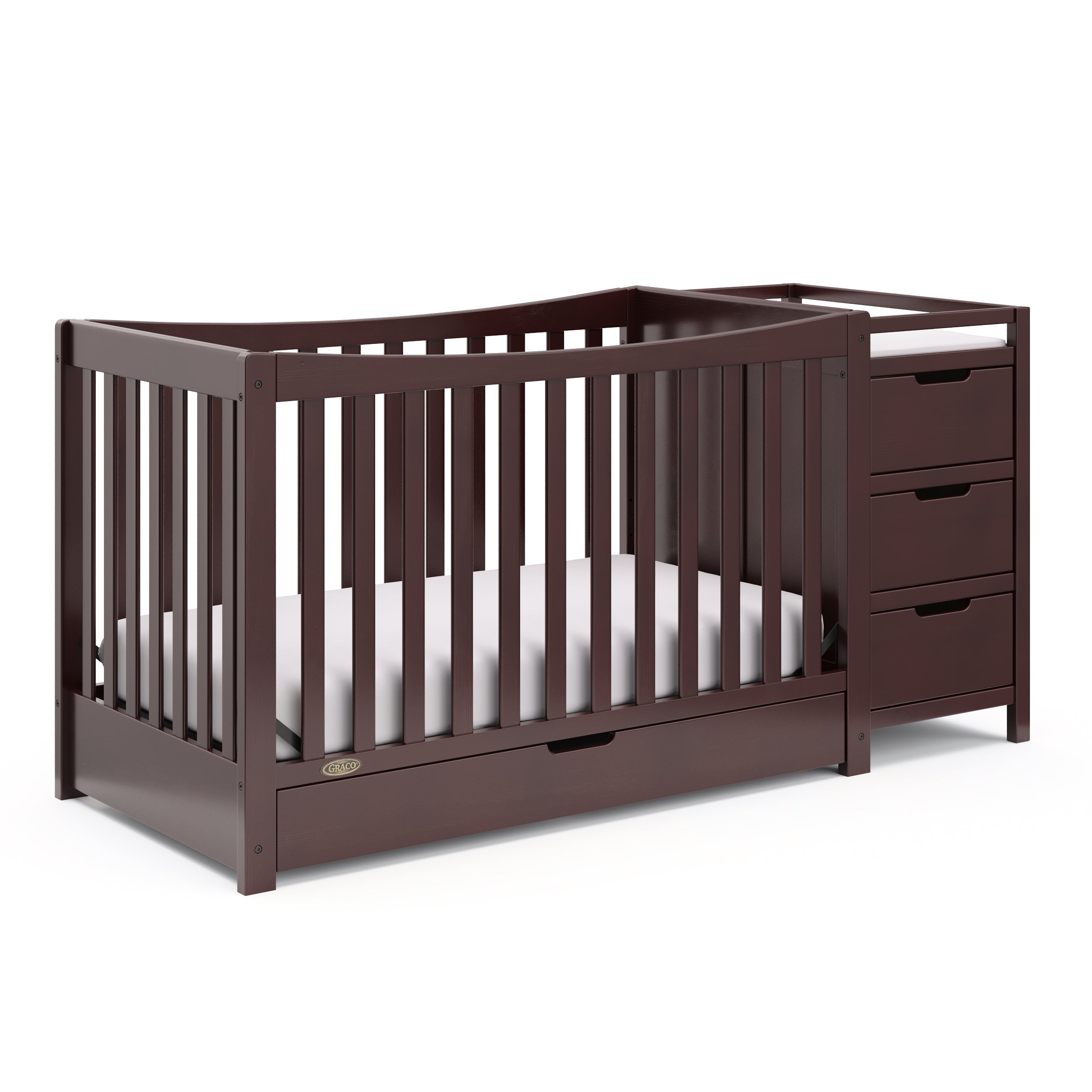 Graco® Remi™ 4-in-1 Convertible Crib and Changer with Drawer.
