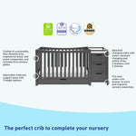 Graco® Remi™ 4-in-1 Convertible Crib and Changer with Drawer.