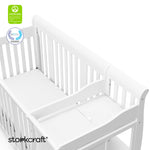 Portofino white crib and changer with GGG and PTPA logo on top left
