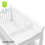 Portofino white crib and changer with GGG and PTPA logo on top left
