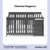 Portofino gray crib and changer style callout