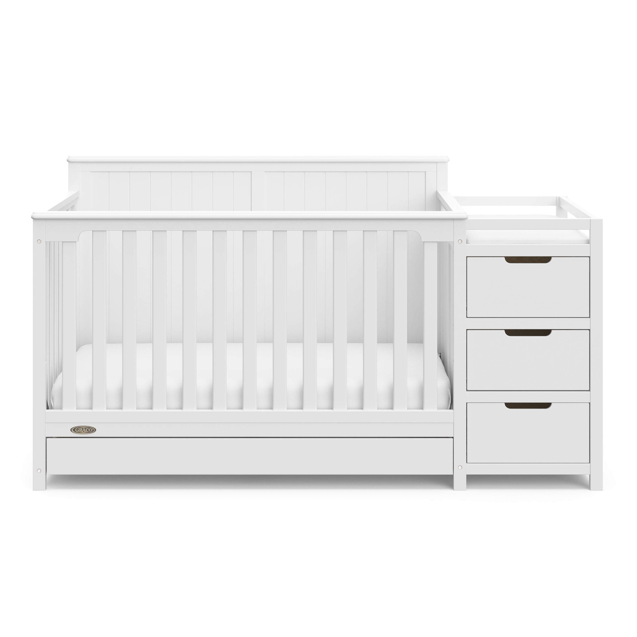Graco® Hadley 5-in-1 Convertible Crib and Changer with Drawer.