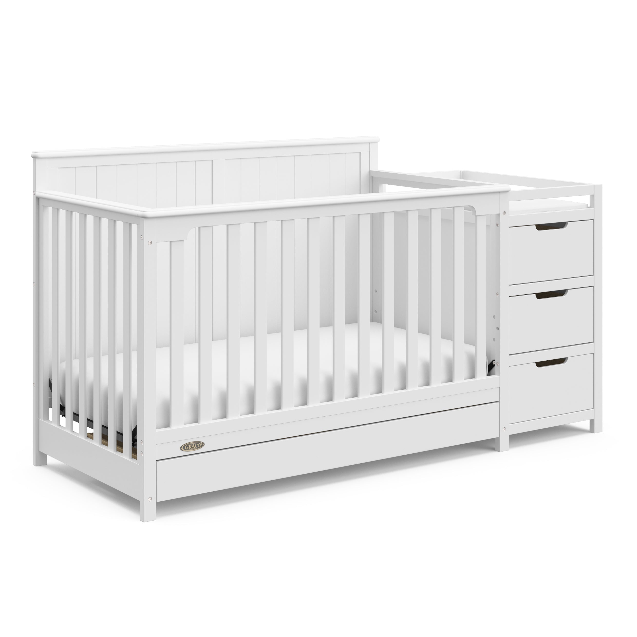Graco® Hadley 5-in-1 Convertible Crib and Changer with Drawer.