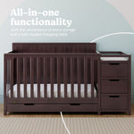 Hadley espresso crib and changer in nursery