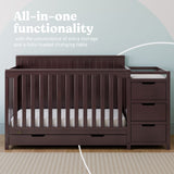 Hadley espresso crib and changer in nursery