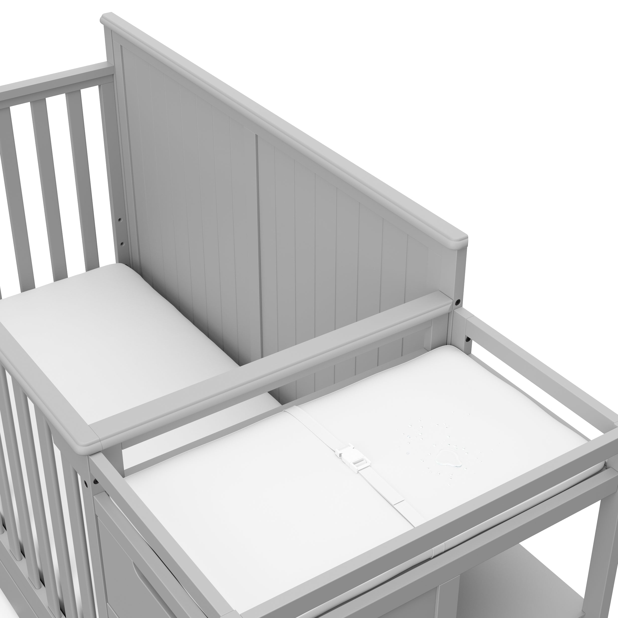 Graco® Hadley 5-in-1 Convertible Crib and Changer with Drawer.
