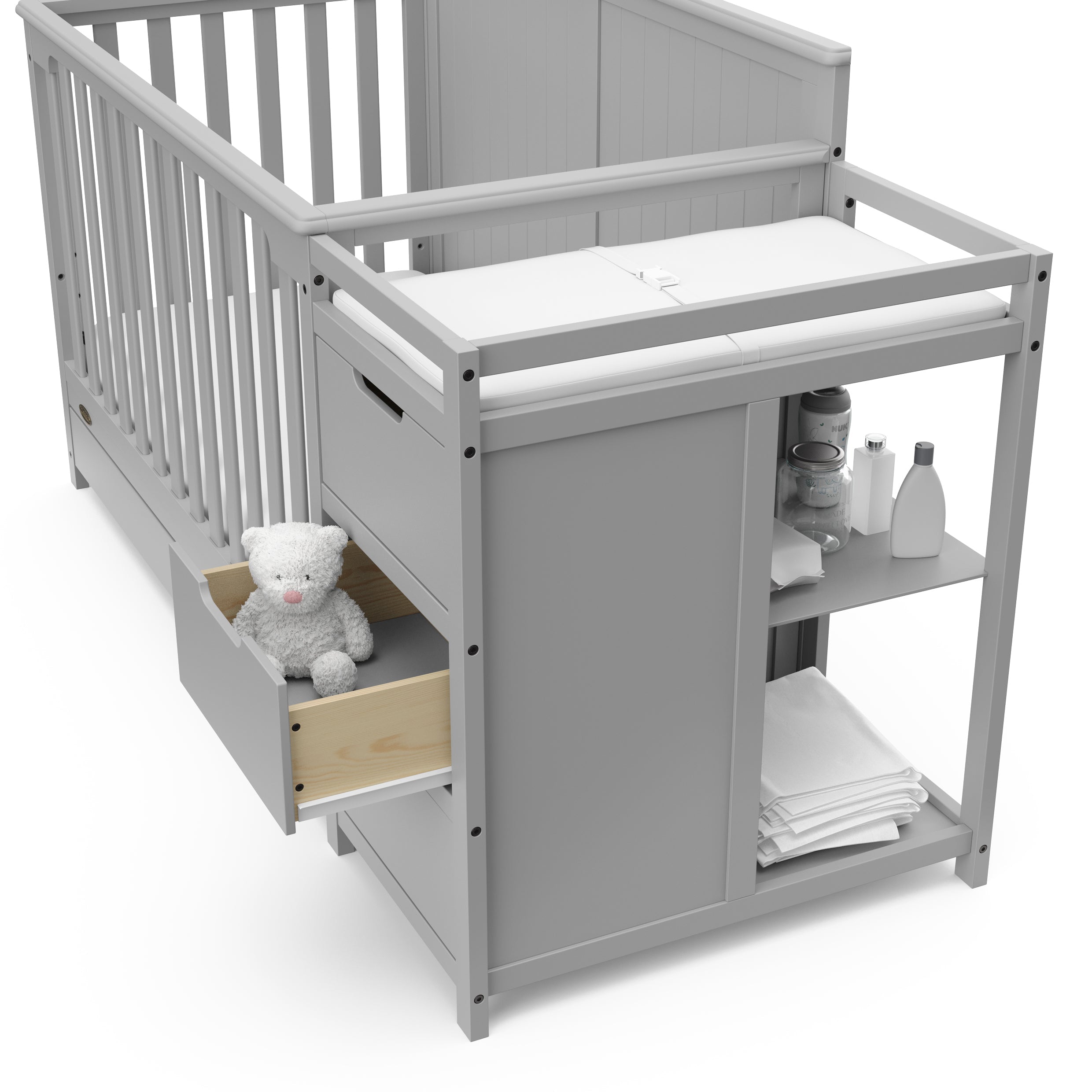 Graco® Hadley 5-in-1 Convertible Crib and Changer with Drawer.