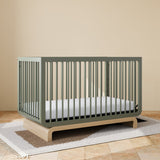 santorini olive with driftwood crib nursery shot