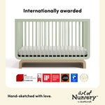 Santorini sage with driftwood crib awards callout