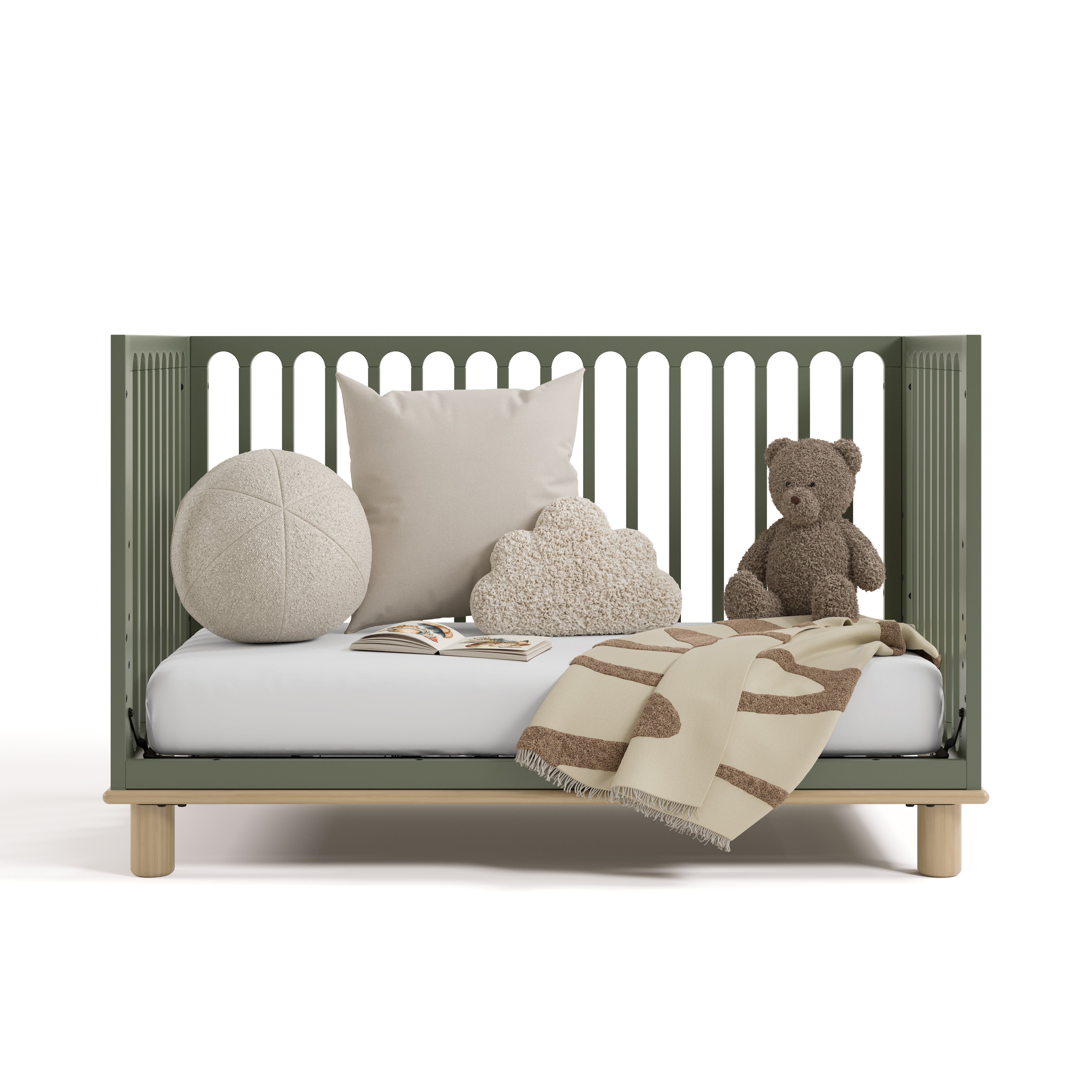 Storkcraft® Sicily™ Deluxe 3-in-1 Convertible Crib with Bonus Toddler Guardrail.