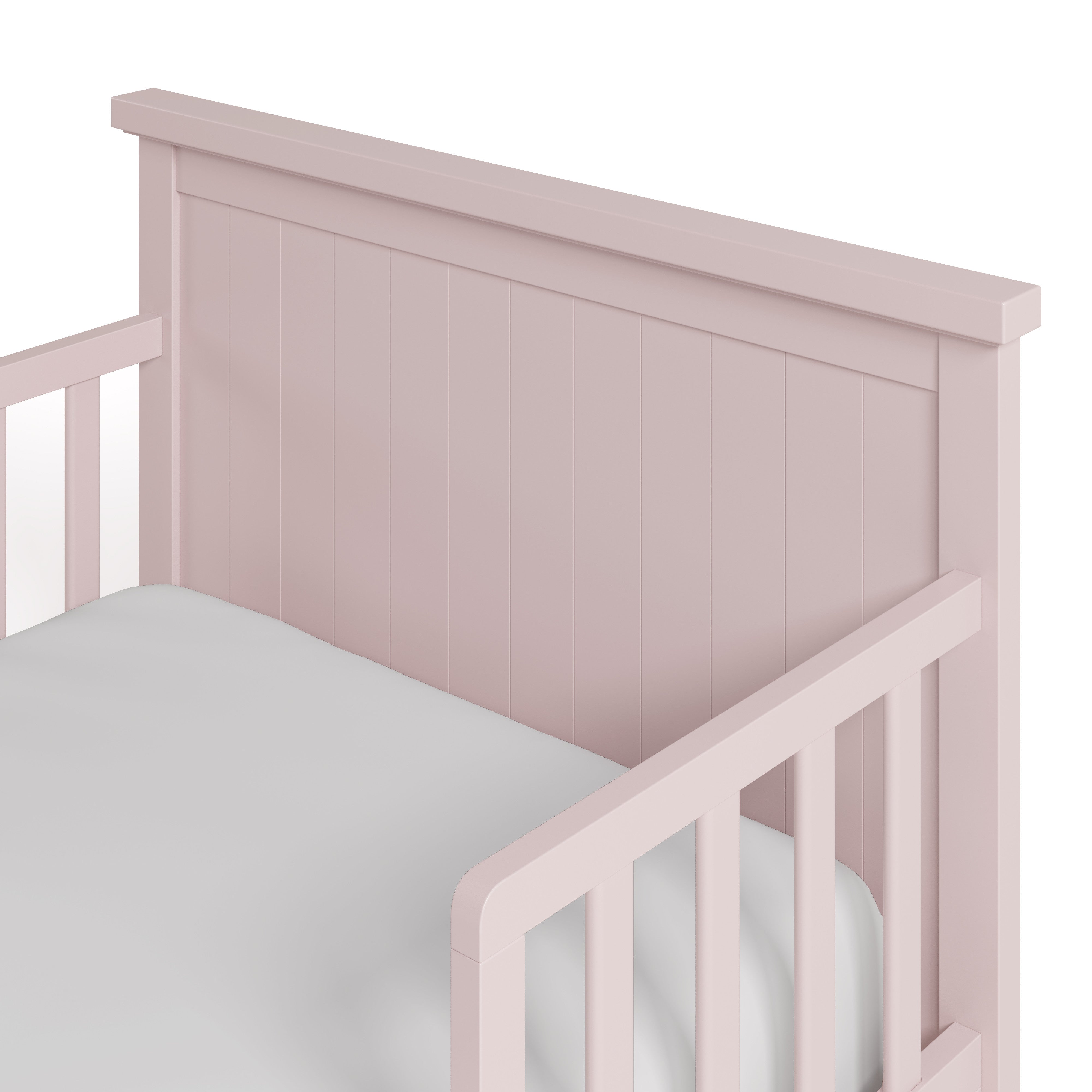 Bailey blush toddler bed close up of headboard