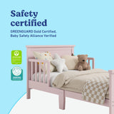 Bailey blush toddler bed certifications callout