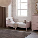 Bailey blush toddler bed in kids room by window