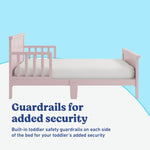 Bailey blush toddler bed guardrails callout