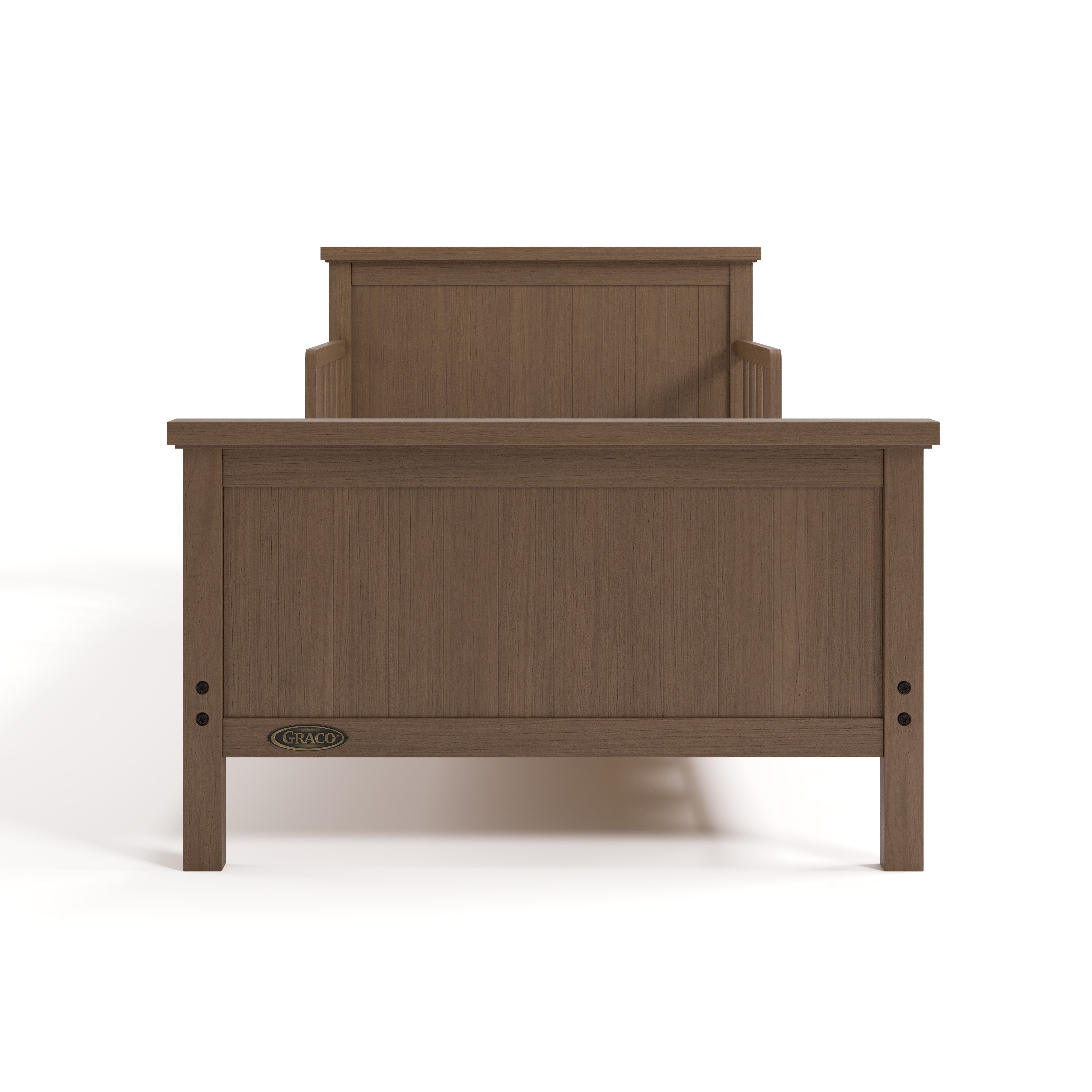 Bailey hazelnut toddler bed front view