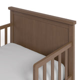 Bailey hazelnut toddler bed close up of headboard