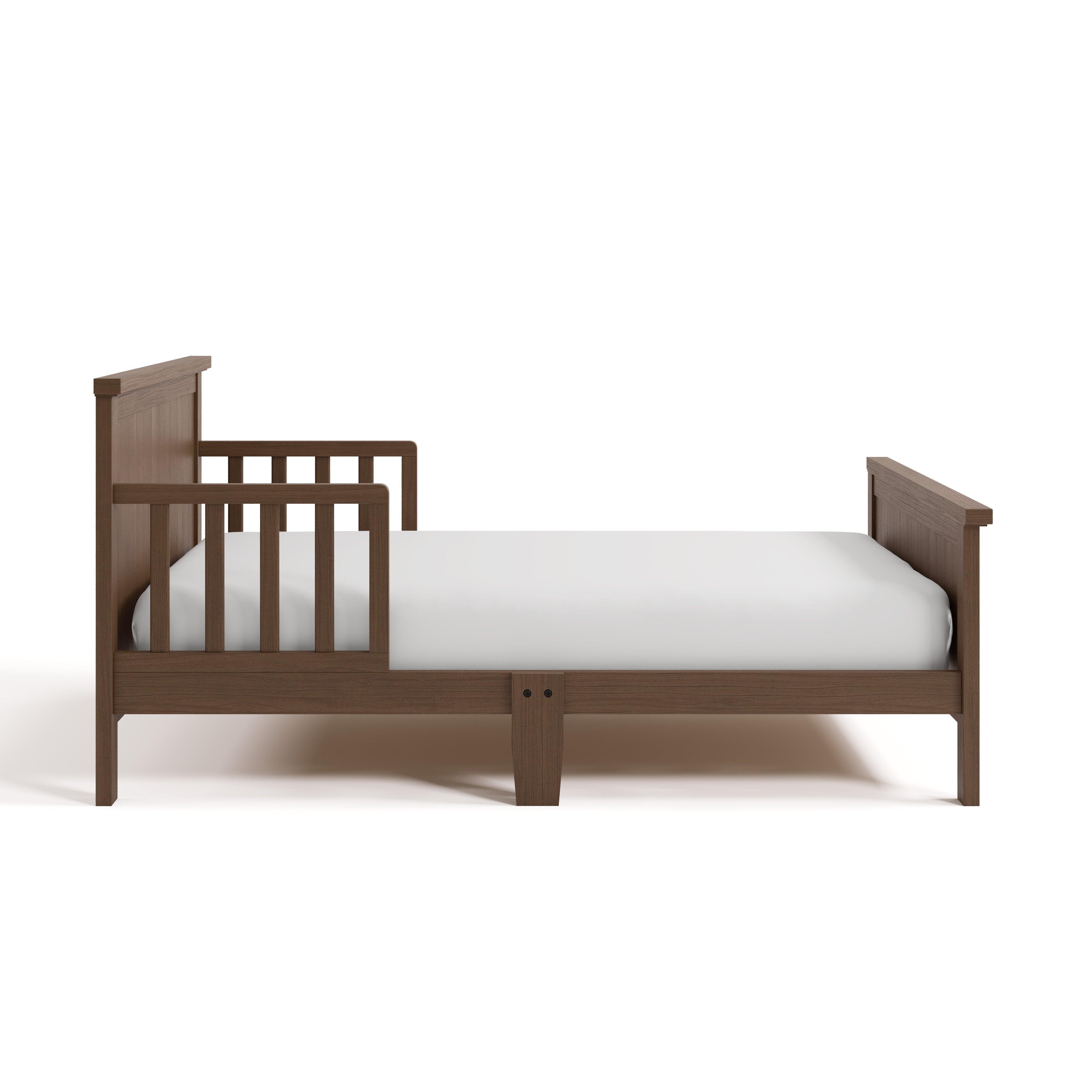 Bailey hazelnut toddler bed side view