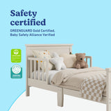Bailey frosted oat toddler bed certifications callout